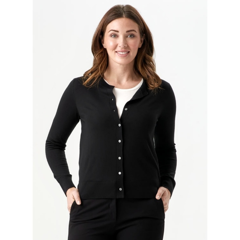 Moncler Minimilist Wool Button Cardigan Sweater Top